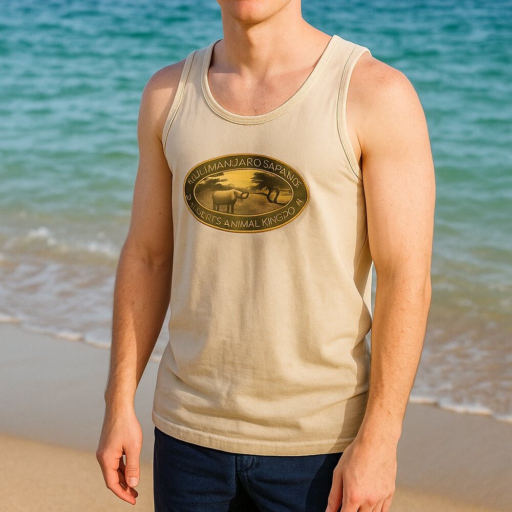 Disney Kilimanjaro Safari Khaki Tank Top 35" chest Small Men's or Med Womens